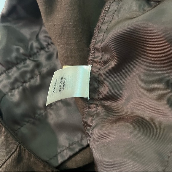 J Jill Wide leg pants 18 Silk Linen blend Wide leg trouser Pockets Womens Plus - Picture 8 of 8